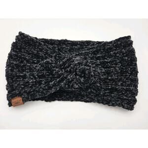 Britt's Knits Twist Chenille Ear Warmer Headband Soft Cozy Gray One Size